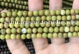 COP1572 15.5 inches 4mm round Australia olive green opal beads