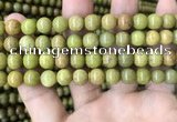 COP1574 15.5 inches 8mm round Australia olive green opal beads