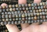 COP1578 15.5 inches 4mm round Australia brown green opal beads