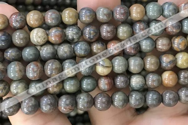 COP1581 15.5 inches 10mm round Australia brown green opal beads