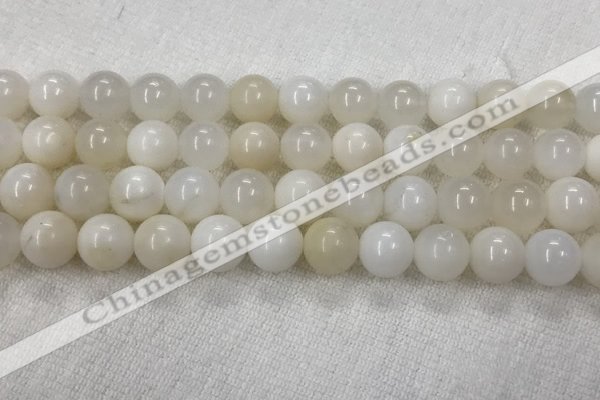 COP1590 15.5 inches 10mm round white opal gemstone beads