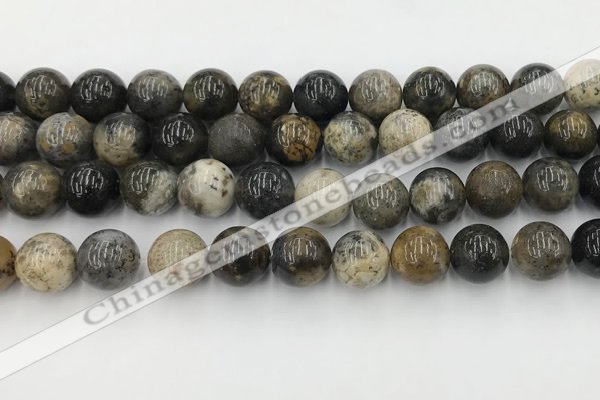 COP1604 15.5 inches 12mm round moss opal beads wholesale