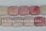 COP161 15.5 inches 12*12mm square pink opal gemstone beads wholesale