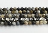 COP1612 15.5 inches 12mm faceted round moss opal beads