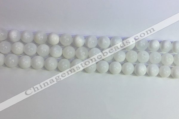 COP1616 15.5 inches 8mm round white opal gemstone beads