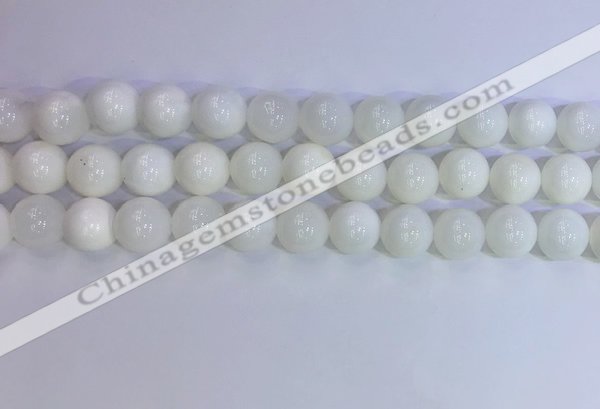 COP1618 15.5 inches 12mm round white opal gemstone beads