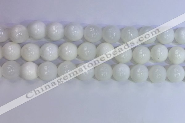 COP1619 15.5 inches 14mm round white opal gemstone beads