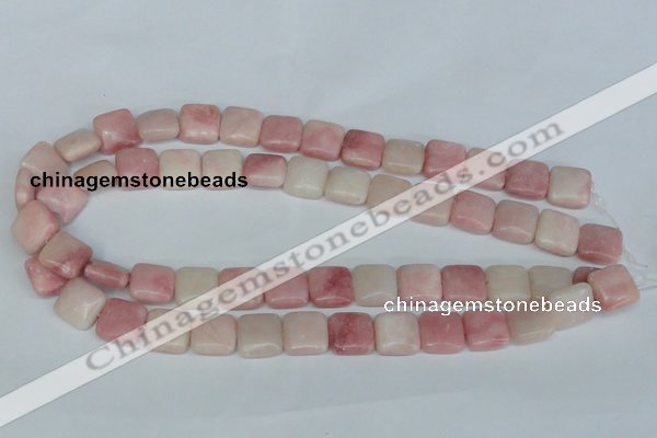 COP162 15.5 inches 14*14mm square pink opal gemstone beads wholesale