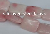 COP163 15.5 inches 15*20mm rectangle pink opal gemstone beads