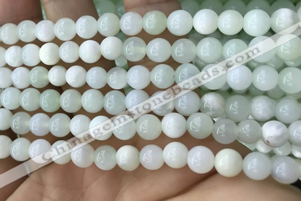 COP1635 15.5 inches 6mm round natural green opal beads