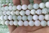 COP1637 15.5 inches 10mm round natural green opal beads