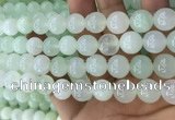 COP1638 15.5 inches 12mm round natural green opal beads