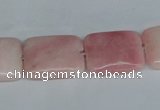 COP164 15.5 inches 30*40mm rectangle pink opal gemstone beads