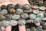 COP1654 15.5 inches 15*20mm oval green opal gemstone beads