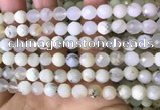 COP1667 15.5 inches 8mm faceted round white opal beads