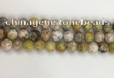 COP1673 15.5 inches 12mm round yellow opal gemstone beads