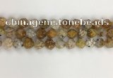 COP1678 15.5 inches 12mm faceted nuggets yellow opal gemstone beads