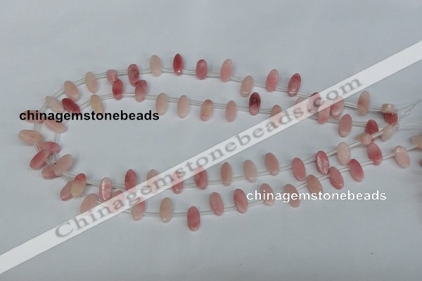 COP169 15.5 inches 6*12mm top-drilled marquise pink opal gemstone beads