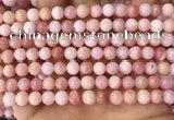 COP1693 15.5 inches 6mm round natural pink opal gemstone beads