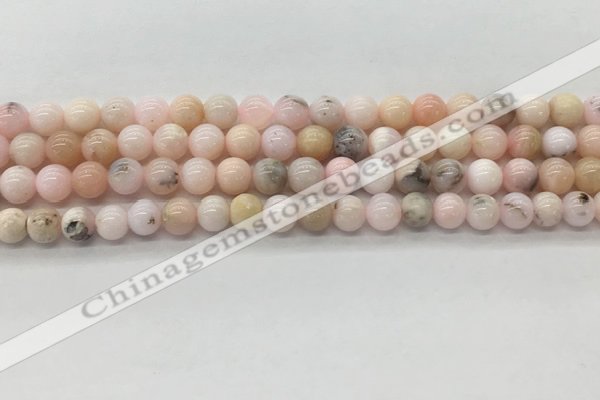 COP1702 15.5 inches 6mm round natural pink opal gemstone beads