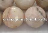 COP1717 15.5 inches 18mm faceted round natural pink opal beads