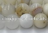 COP1726 15.5 inches 8mm round white opal beads wholesale