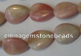 COP173 15.5 inches 13*18mm flat teardrop pink opal gemstone beads