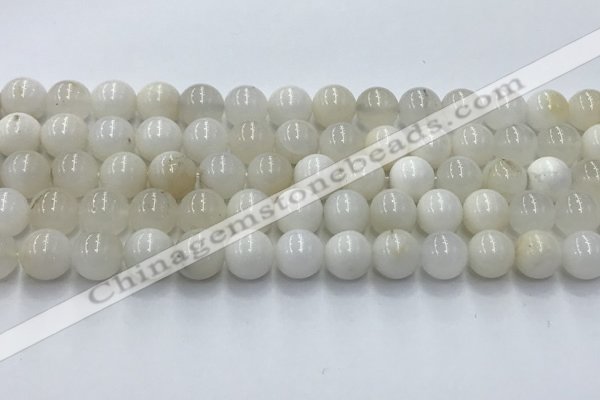 COP1731 15.5 inches 8mm round white opal beads wholesale