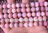 COP1744 15.5 inches 9mm faceted round natural pink opal beads