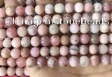 COP1749 15.5 inches 8mm round natural pink opal beads wholesale