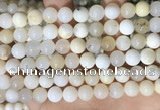 COP1755 15.5 inches 10mm round natural white opal gemstone beads