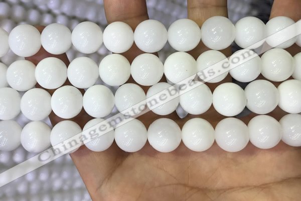 COP1773 15.5 inches 10mm round white opal gemstone beads