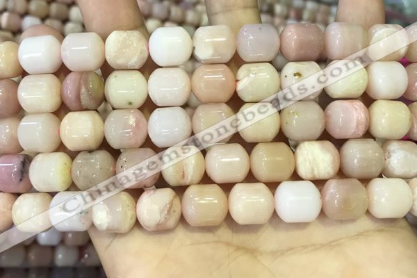 COP1775 15.5 inches 10*12mm tube pink opal gemstone beads