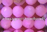 COP1778 15.5 inches 5mm faceted round pink opal beads wholesale