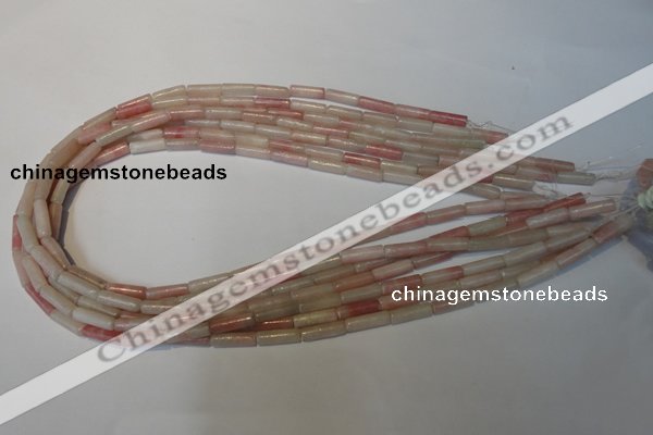 COP178 15.5 inches 4*13mm tube pink opal gemstone beads wholesale