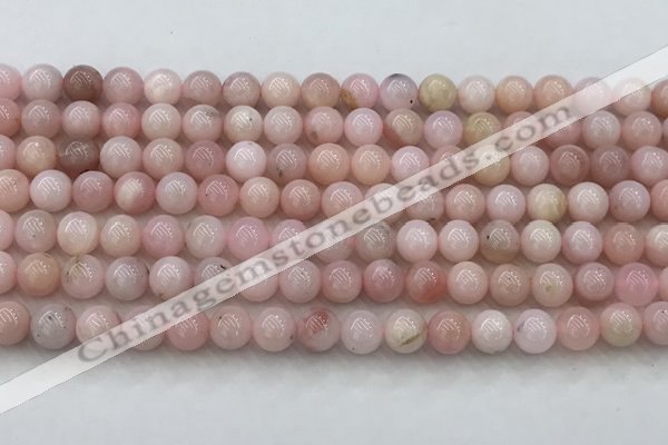 COP1780 15.5 inches 6mm round pink opal gemstone beads