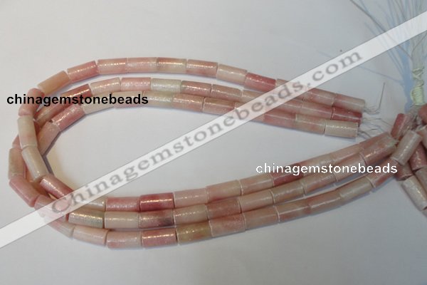 COP180 15.5 inches 8*16mm tube pink opal gemstone beads wholesale