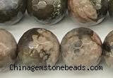 COP1812 15 inches 10mm faceted round grey opal beads