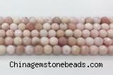 COP1850 15.5 inches 10mm faceted round pink opal gemstone beads wholesale