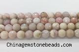 COP1851 15.5 inches 12mm faceted round pink opal gemstone beads wholesale