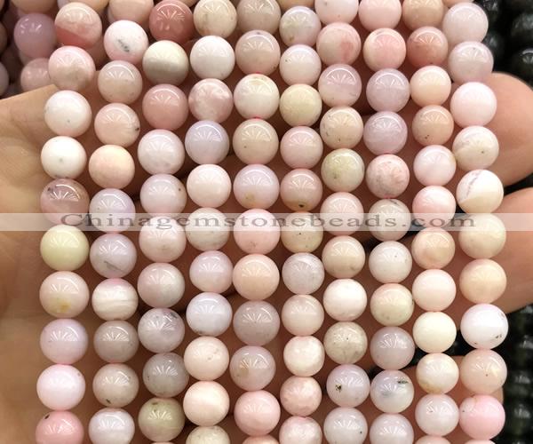 COP1926 15 inches 6mm round natural pink opal gemstone beads