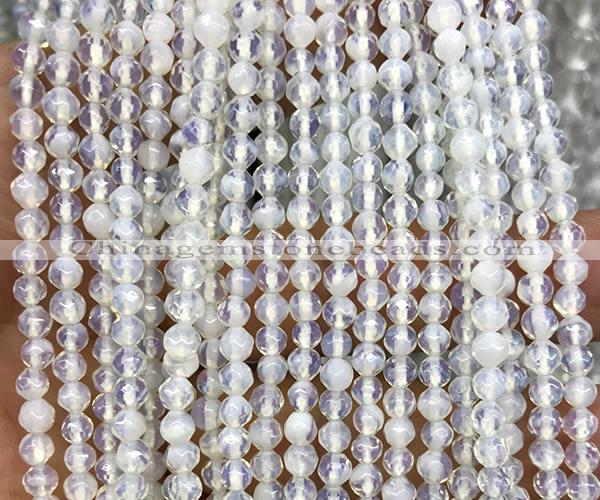 COP1931 15 inches 4mm faceted round opalite beads wholesale