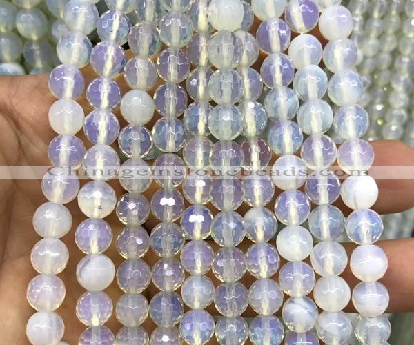 COP1933 15 inches 8mm faceted round opalite beads wholesale