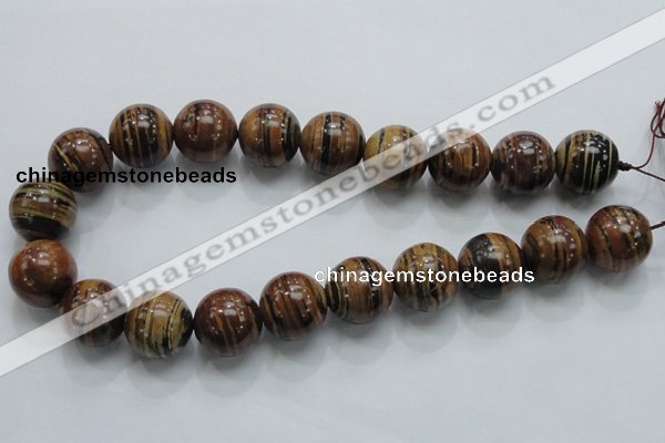 COP200 15.5 inches 20mm round natural brown opal gemstone beads