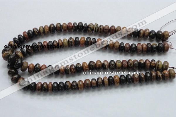 COP202 15.5 inches 7*12mm rondelle natural brown opal gemstone beads