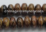 COP203 15.5 inches 8*14mm rondelle natural brown opal gemstone beads