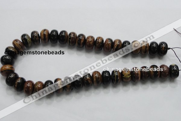 COP204 15.5 inches 10*16mm rondelle natural brown opal gemstone beads