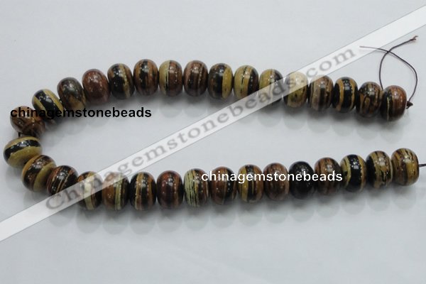 COP205 15.5 inches 12*18mm rondelle natural brown opal gemstone beads