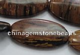 COP218 15.5 inches 20*40mm oval natural brown opal gemstone beads