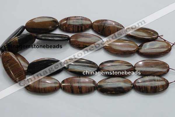 COP218 15.5 inches 20*40mm oval natural brown opal gemstone beads